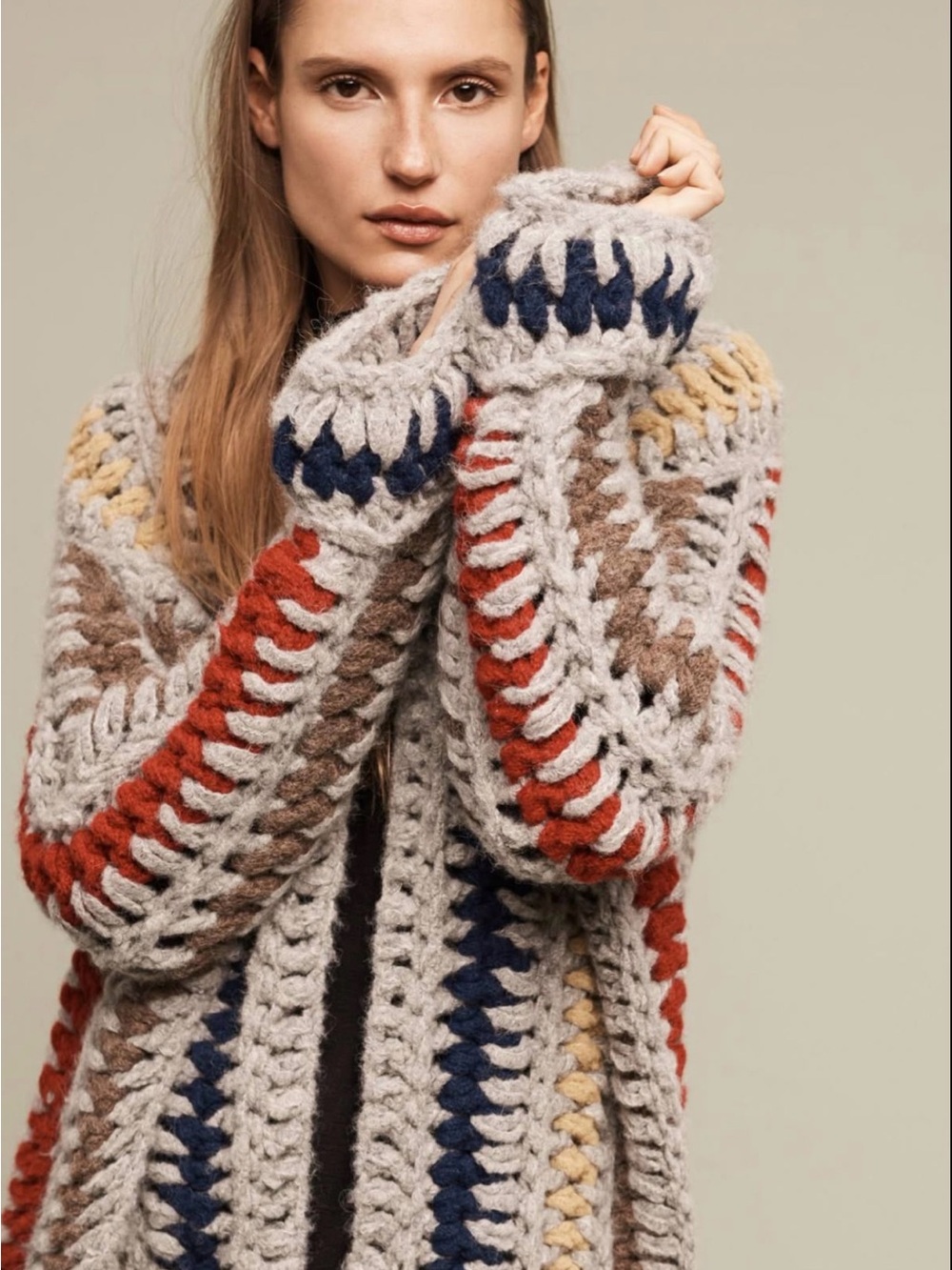Anthropologie Handknit Cardigan! Wool!